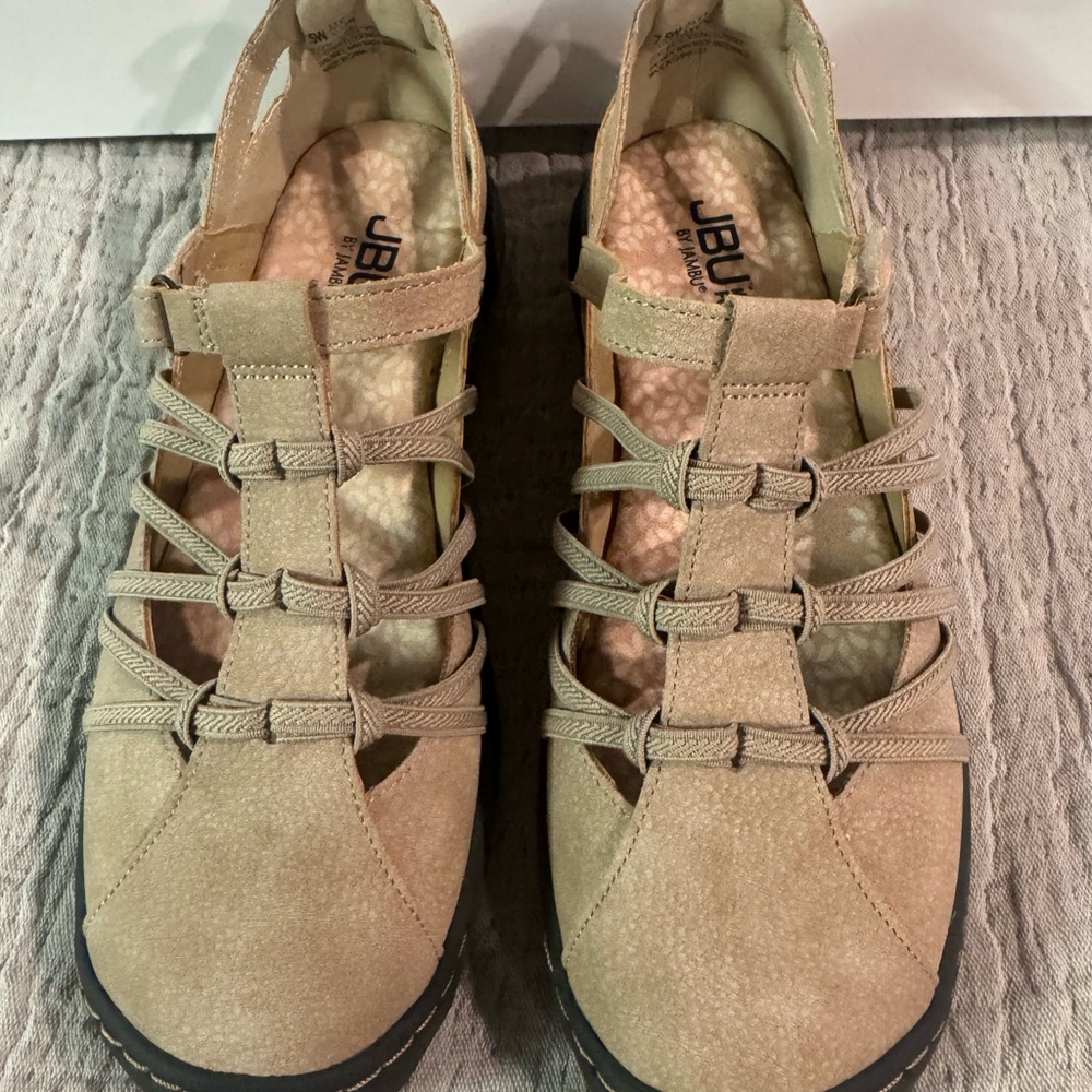 Jambu Women's Beige Juliet Casual Shoes Size 7.5w